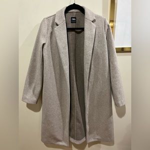 Zara taupe open front coat